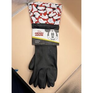 Disney Mickey Mouse Hands Black Cleaning‎ Gloves 1 Pair-OSFM Latex BRAND NEW